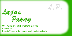 lajos papay business card